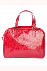 Audrey Red Leather Laptop Bag