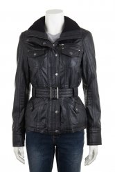 Short Belted Leather Jacket