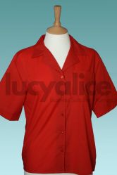 Womens Half sleeve open neck blouse